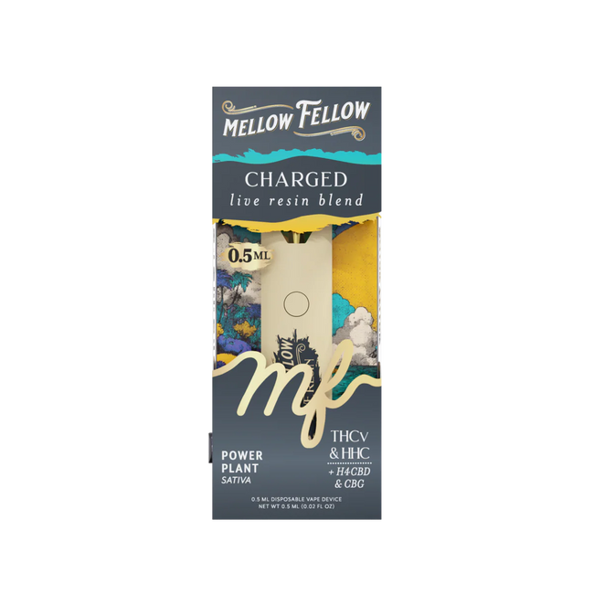 Mellow Fellow Charged Blend 0.5ml Live Resin Vape - Power Plant (Sativa)
