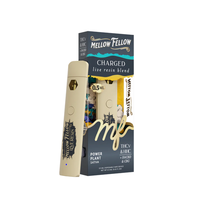 Mellow Fellow Charged Blend 0.5ml Live Resin Vape - Power Plant (Sativa)