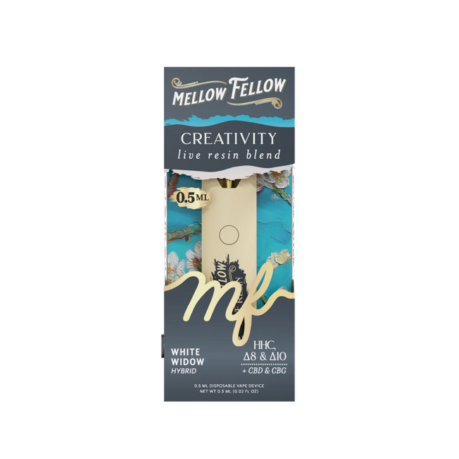 Mellow Fellow Creativity Blend 0.5ml Live Resin Vape - White Widow (Hybrid)