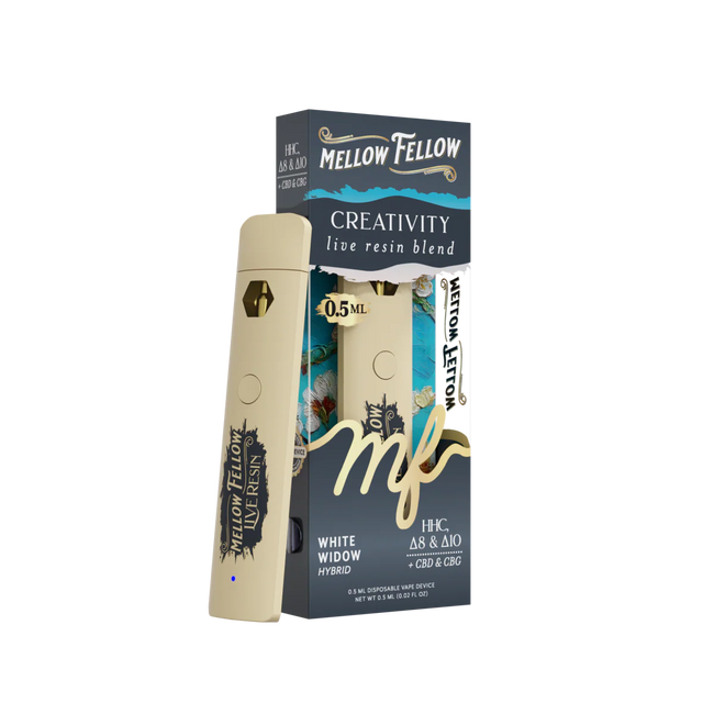 Mellow Fellow Creativity Blend 0.5ml Live Resin Vape - White Widow (Hybrid)