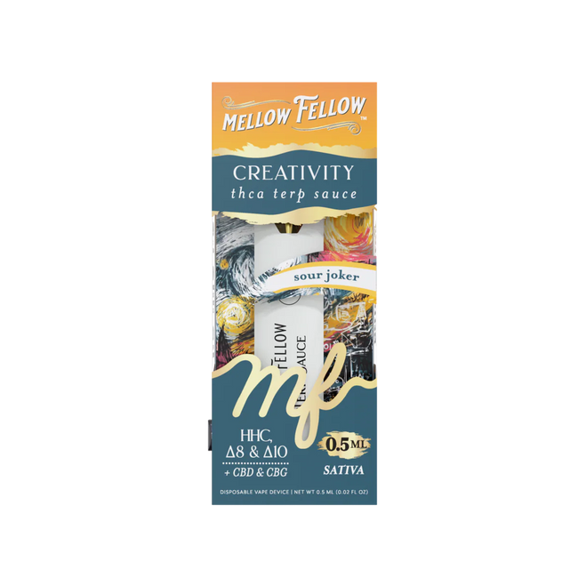 Mellow Fellow Creativity Blend 0.5ml Terp Sauce Disposable Vape - Sour Joker (Sativa)