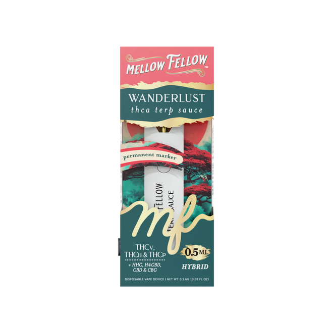 Mellow Fellow Wanderlust Blend 0.5ml Terp Sauce Disposable Vape - Permanent Marker (Hybrid)
