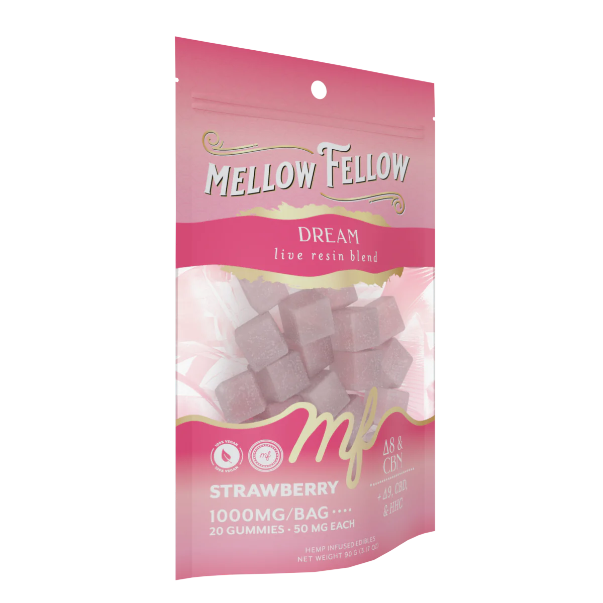 Dream Blend - Live Resin M-Fusions Edibles - Strawberry 1000mg
