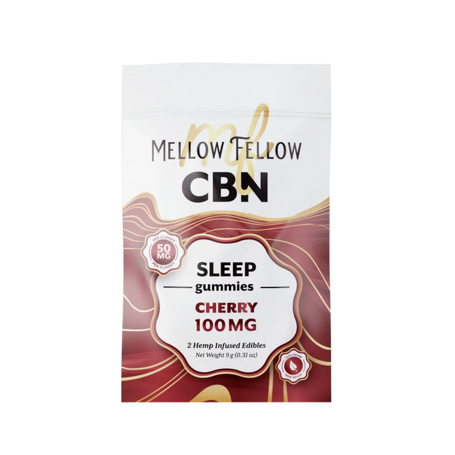 Mellow Fellow Sleep CBN Gummies 100mg - Cherry Best Sales Price - Edibles