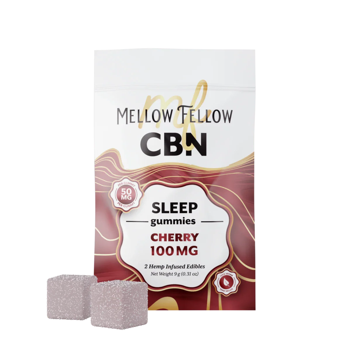 Mellow Fellow Sleep CBN Gummies 100mg - Cherry