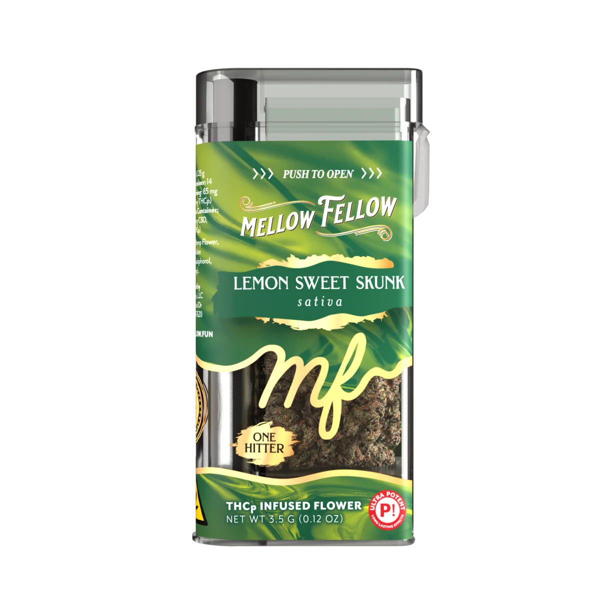 THCp 3.5g Infused Flower + One Hitter - Lemon Sweet Skunk (Sativa)
