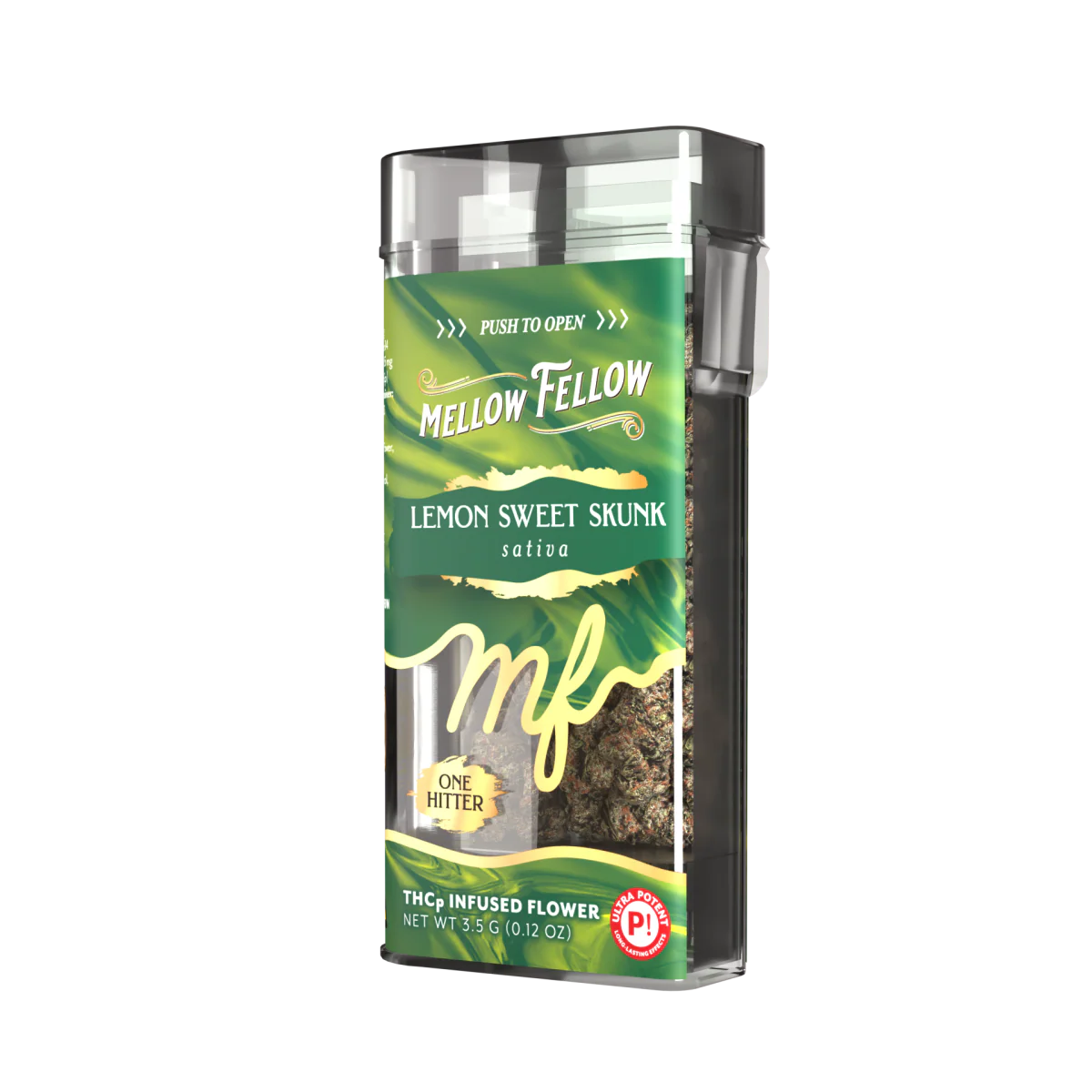 THCp 3.5g Infused Flower + One Hitter - Lemon Sweet Skunk (Sativa)