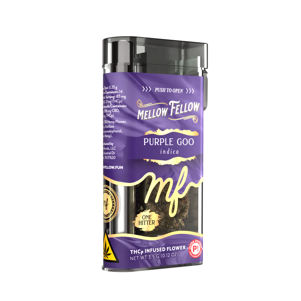 THCp 3.5g Infused Flower + One Hitter - Purple Goo (Indica)