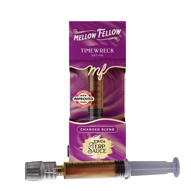 Mellow Fellow Charged Blend - Terp Sauce 2ml Syringe - Timewreck (Sativa) Best Sales Price - CBD