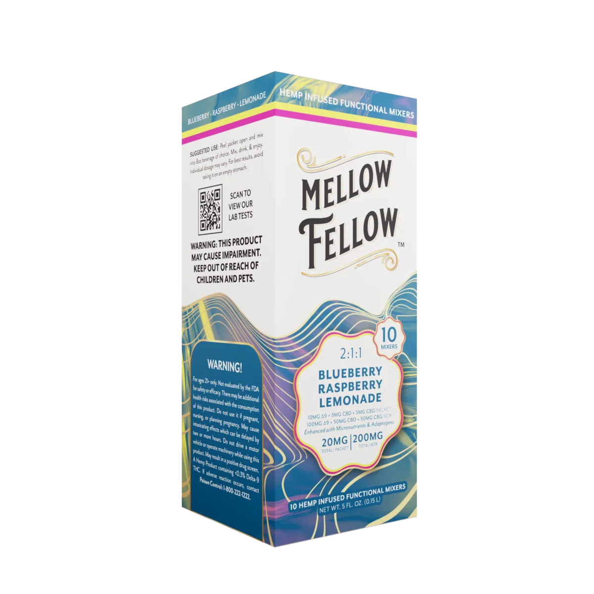 Delta 9 + CBD & CBG Mixers 10pc - Blueberry Raspberry Lemonade