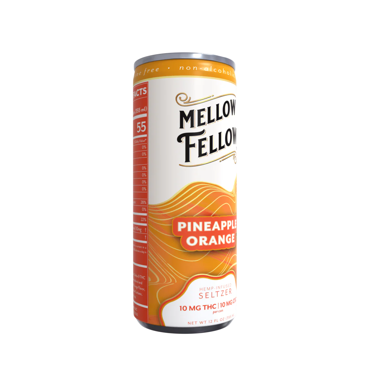 Delta 9 THC + CBD Seltzer Beverage 20MG - Pineapple Orange 4 Pack