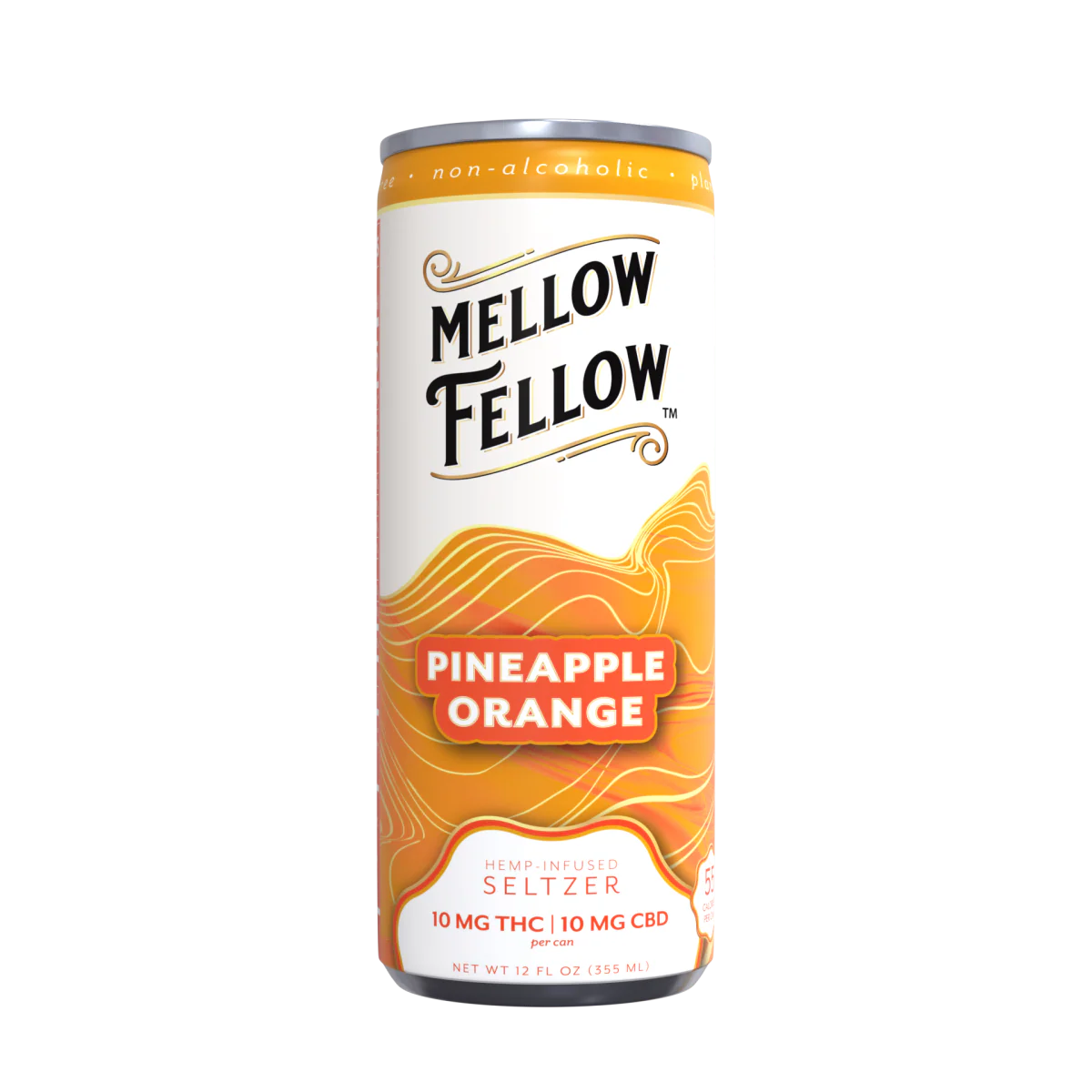 Delta 9 THC + CBD Seltzer Beverage 20MG - Pineapple Orange 4 Pack