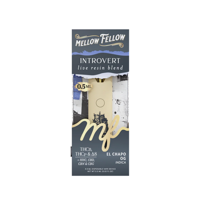 Mellow Fellow Introvert Blend 0.5ml Live Resin Vape - El Chapo OG (Indica)