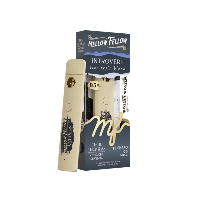Mellow Fellow Introvert Blend 0.5ml Live Resin Vape - El Chapo OG (Indica)