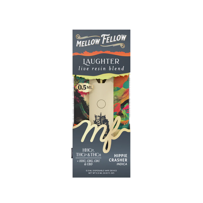 Mellow Fellow Laughter Blend 0.5ml Live Resin  Vape - Hippie Crasher (Indica)