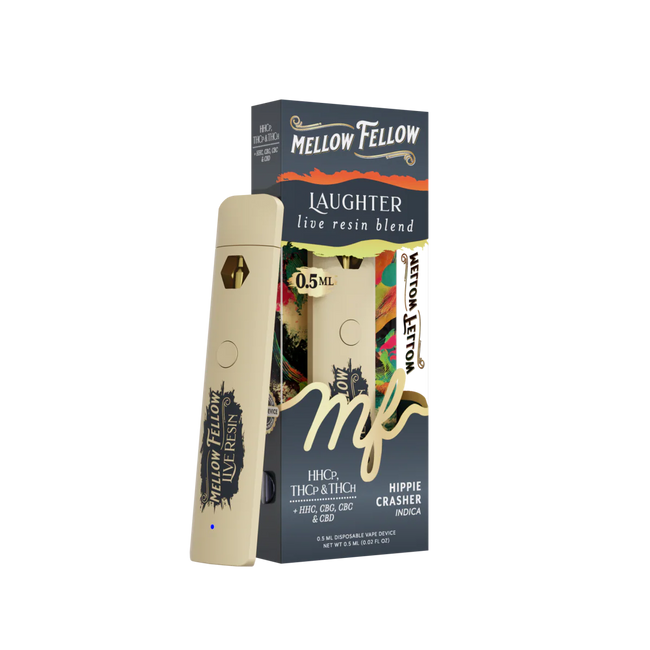 Mellow Fellow Laughter Blend 0.5ml Live Resin  Vape - Hippie Crasher (Indica)