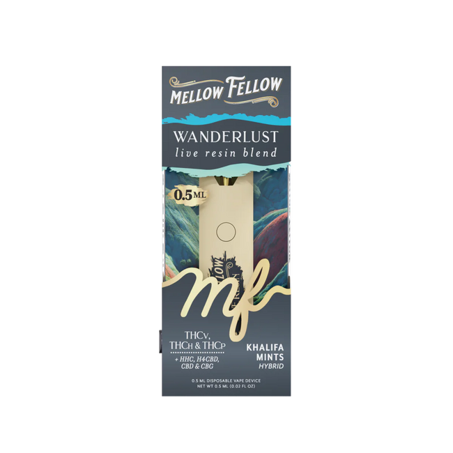 Mellow Fellow Wanderlust Blend 0.5ml Live Resin Vape - Khalifa Mints (Hybrid)