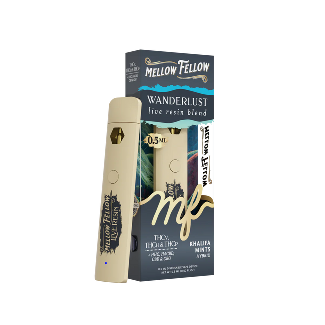 Mellow Fellow Wanderlust Blend 0.5ml Live Resin Vape - Khalifa Mints (Hybrid)