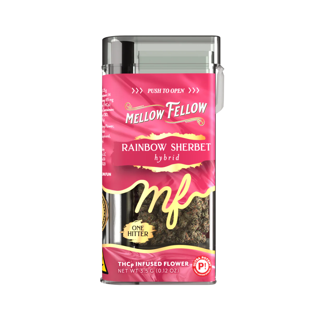 THCp 3.5g Infused Flower + One Hitter - Rainbow Sherbet (Hybrid)