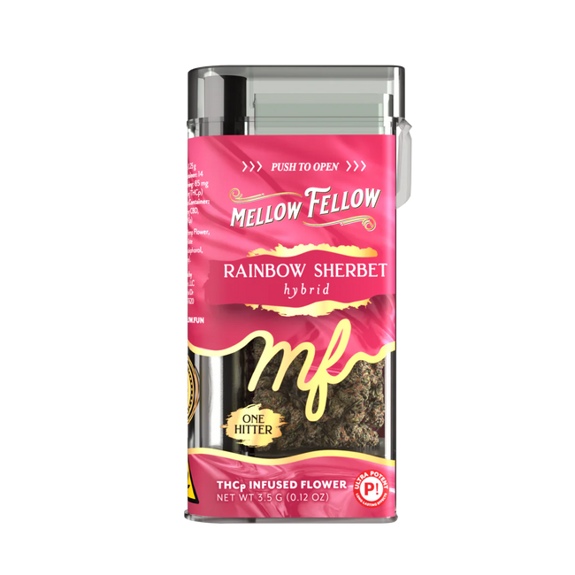 THCp 3.5g Infused Flower + One Hitter - Rainbow Sherbet (Hybrid)