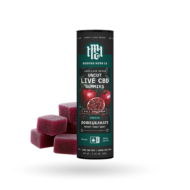 The Hemp Collect CBD Live Resin Gummies: Pomegranate (Indica) - 5ct