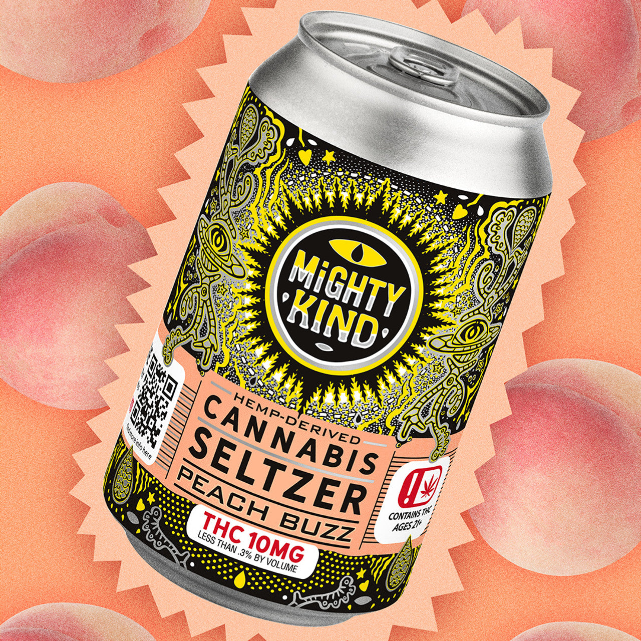 Mighty Kind Drinks: Peach Buzz 10mg Best Sales Price - Edibles