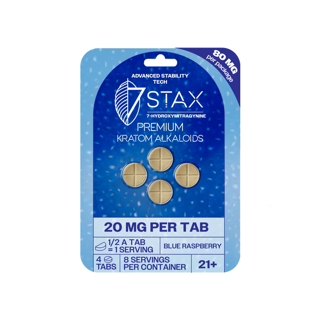 7Stax Premium 7-OH Kratom Alkaloid Tablets (80mg – 4 Count)