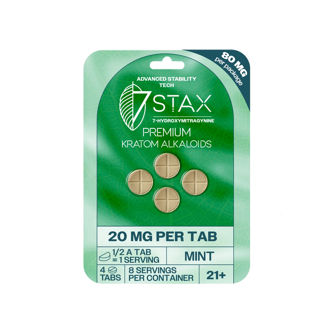 7Stax Premium 7-OH Kratom Alkaloid Tablets (80mg – 4 Count)