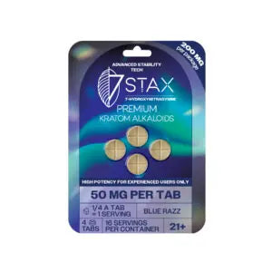 7Stax Premium 7-OH Kratom Alkaloid Tablets (200mg – 4 Count)