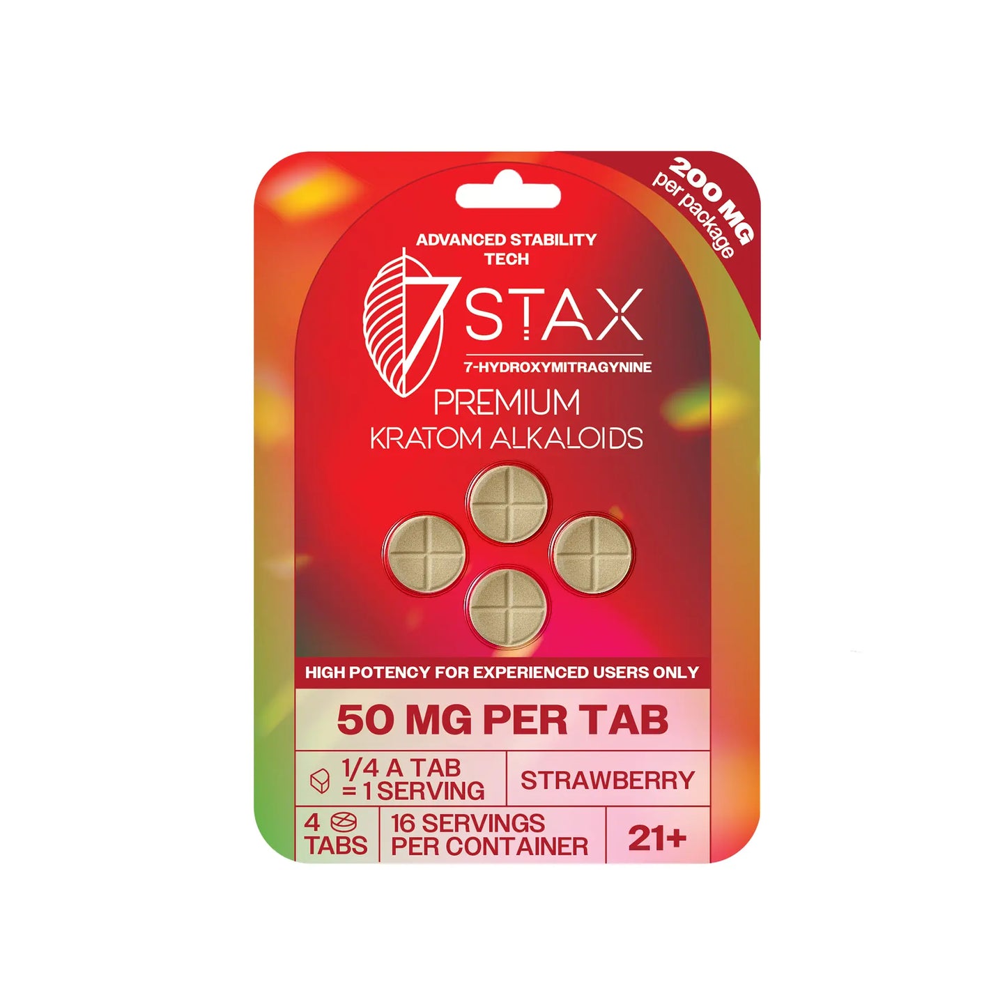 7Stax Premium 7-OH Kratom Alkaloid Tablets (200mg – 4 Count)