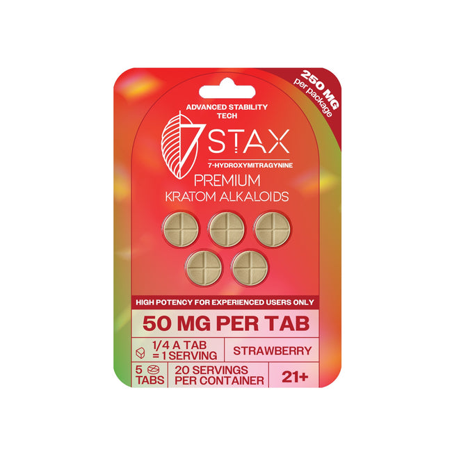 7Stax Premium 7-OH Kratom Alkaloid Tablets (250mg – 5 Count)
