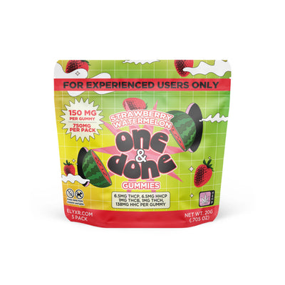 One & Done Gummies (THC-P, HHC-P, THC-B, THC-H & HHC) 750mg Best Sales Price - Gummies