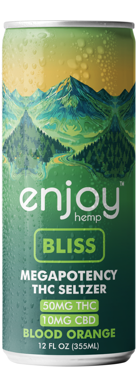 Enjoy Hemp 50mg THC Seltzer Mood Variety Pack | Mega Potency (Euphoria, Bliss, Chill)