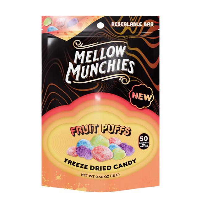 Mellow Fellow Fruit Puffs Freeze Dried Candy - Snack Size