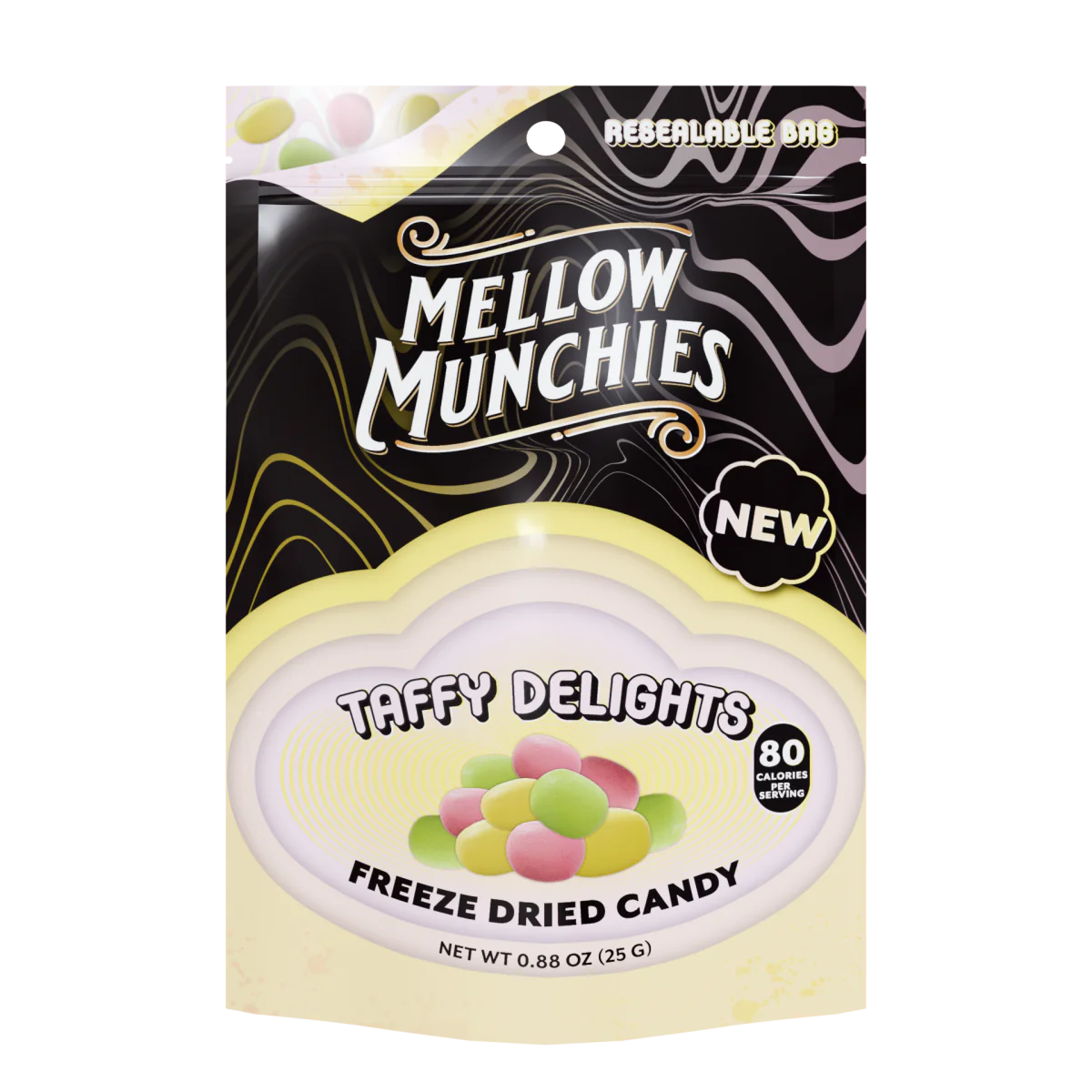 Mellow Fellow Taffy Delights Freeze Dried Candy - Snack Size