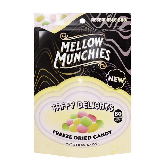 Mellow Fellow Taffy Delights Freeze Dried Candy - Snack Size