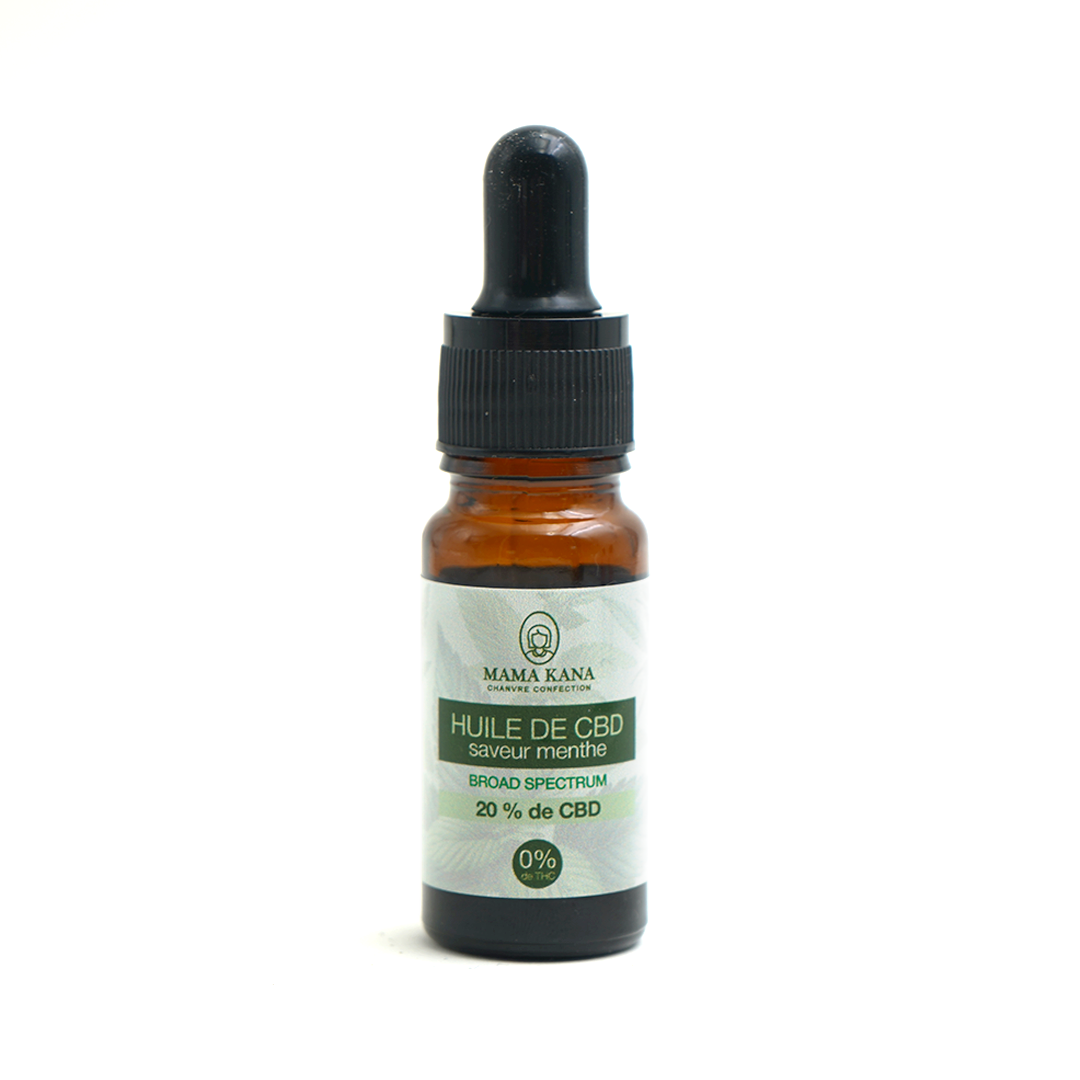 MAMA KANA CBD Huile 20% de CBD Broad Spectrum - Menthe 🌱 Best Sales Price - Tincture Oil