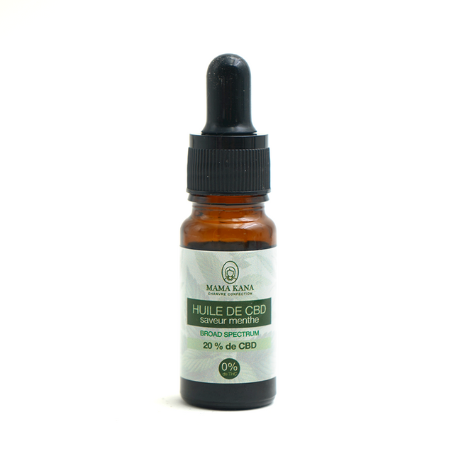 MAMA KANA CBD Huile 20% de CBD Broad Spectrum - Menthe 🌱 Best Sales Price - Tincture Oil