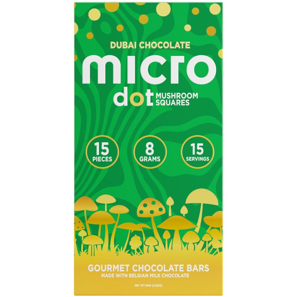 Microdot Mushroom Squares 15ct