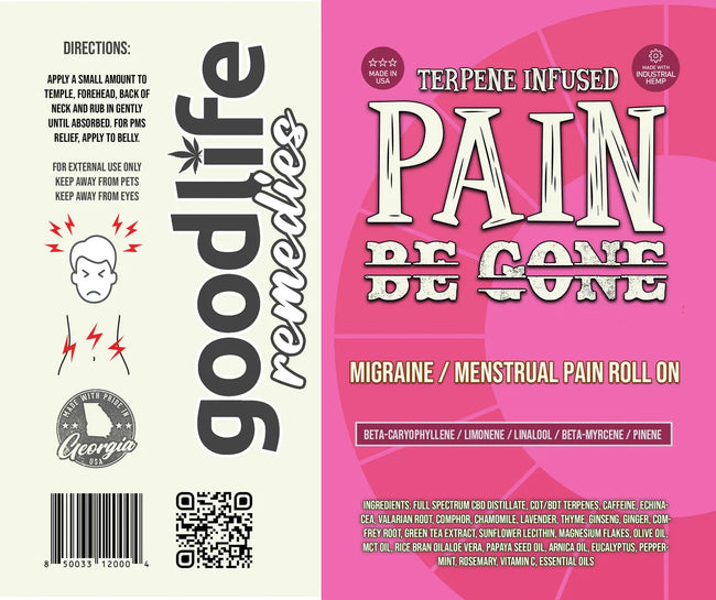 GOOD LIFE : Pain Be Gone Migraine/Menstrual Roll-On Best Sales Price - Topicals