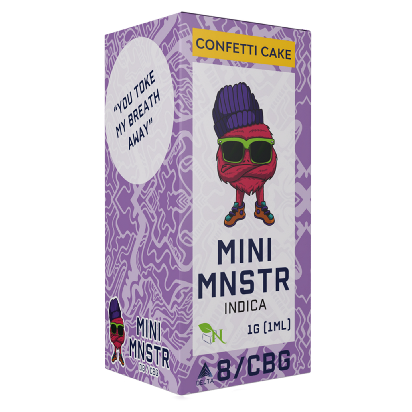 MINI MNSTR DISPOSABLE - CONFFETI CAKE - DELTA 8 / CBG - INDICA