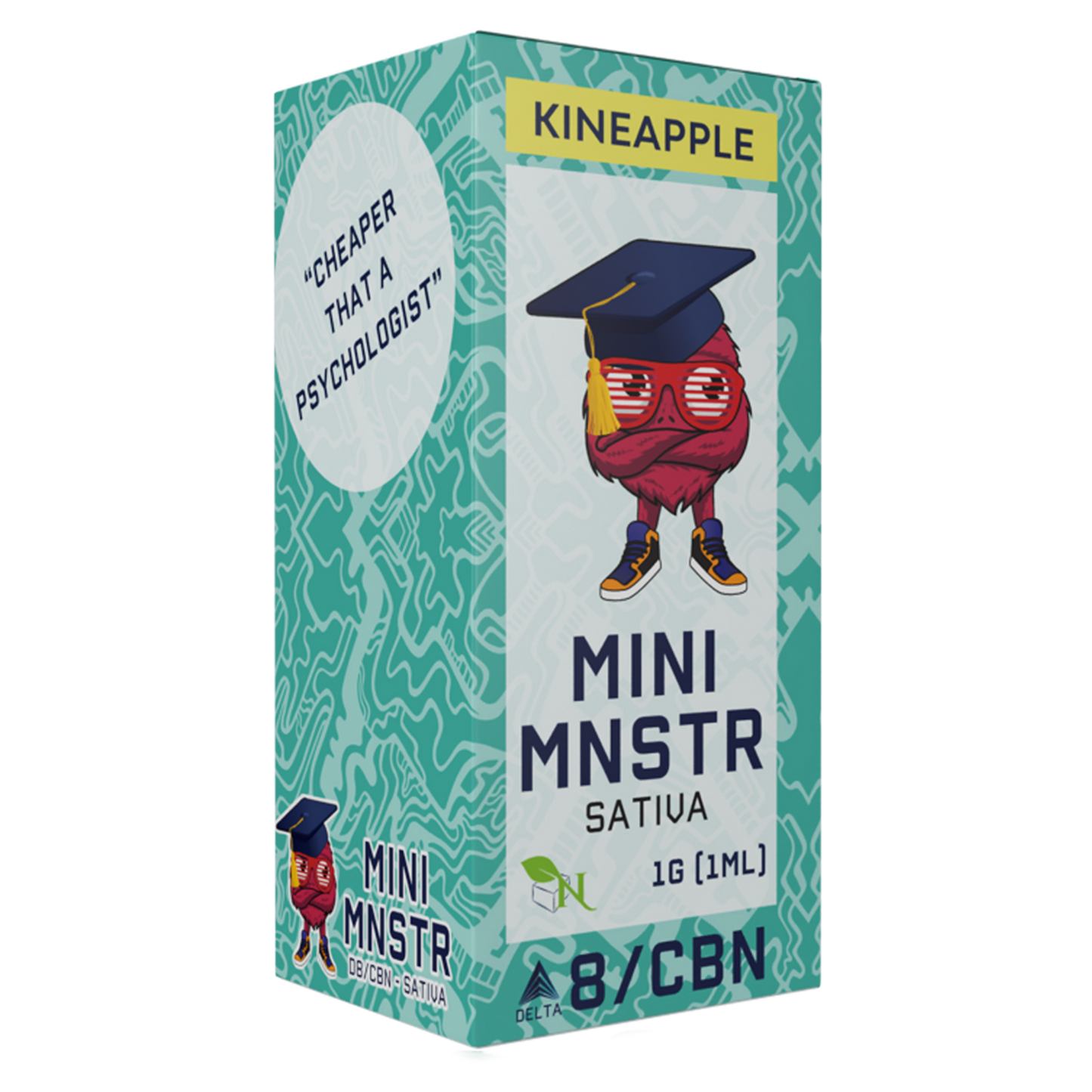 MINI MNSTR DISPOSABLE - KINEAPPLE - DELTA 8/CBN - SATIVA