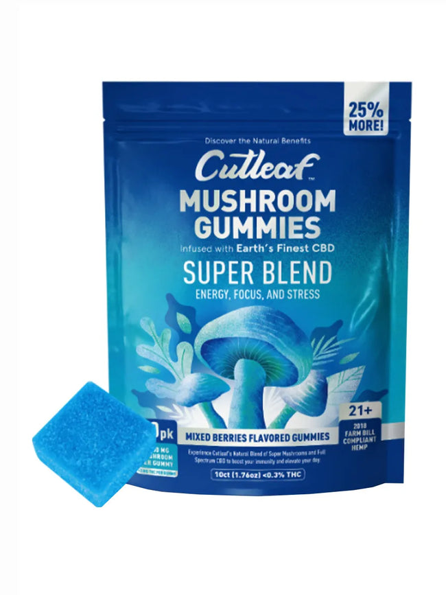 Mixed Berries Cutleaf Super Blend Mushroom Gummies 10ct 10G