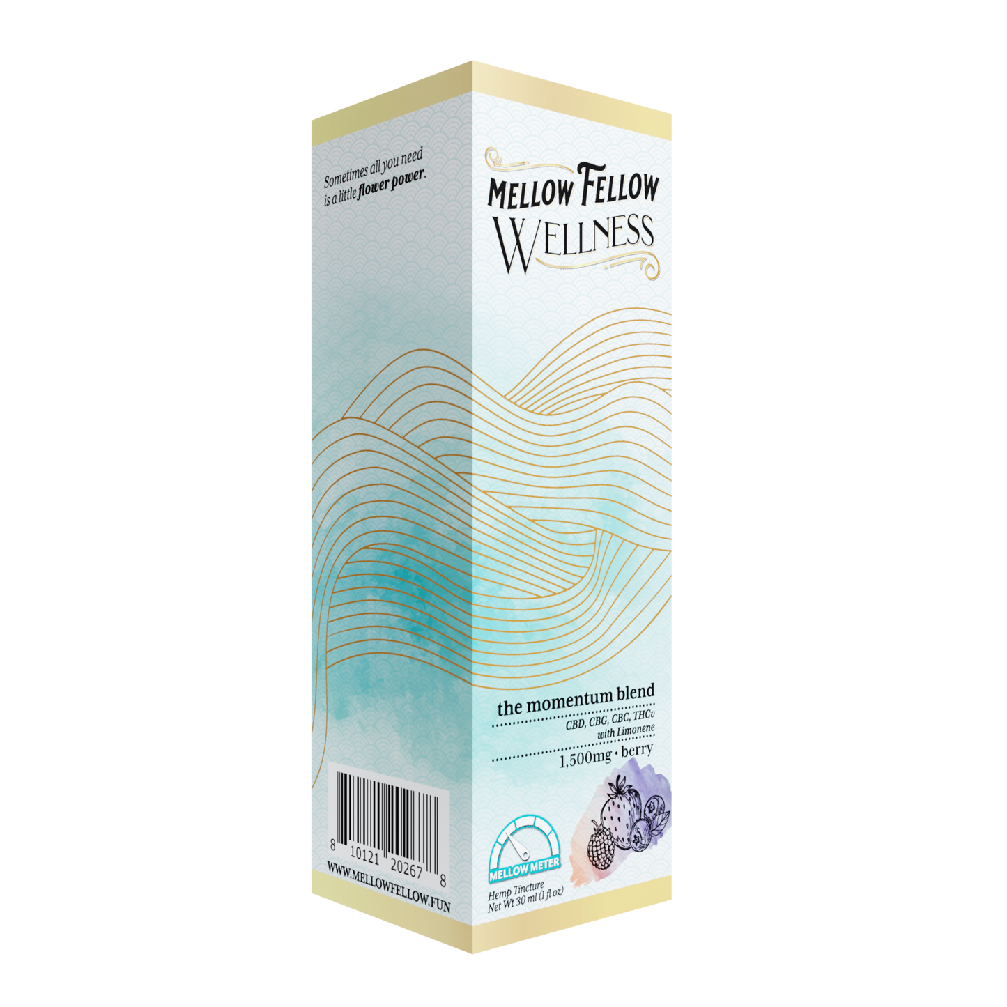 Mellow Fellow Wellness Tincture - Momentum Blend - Berry - 1500mg Best Sales Price - Edibles