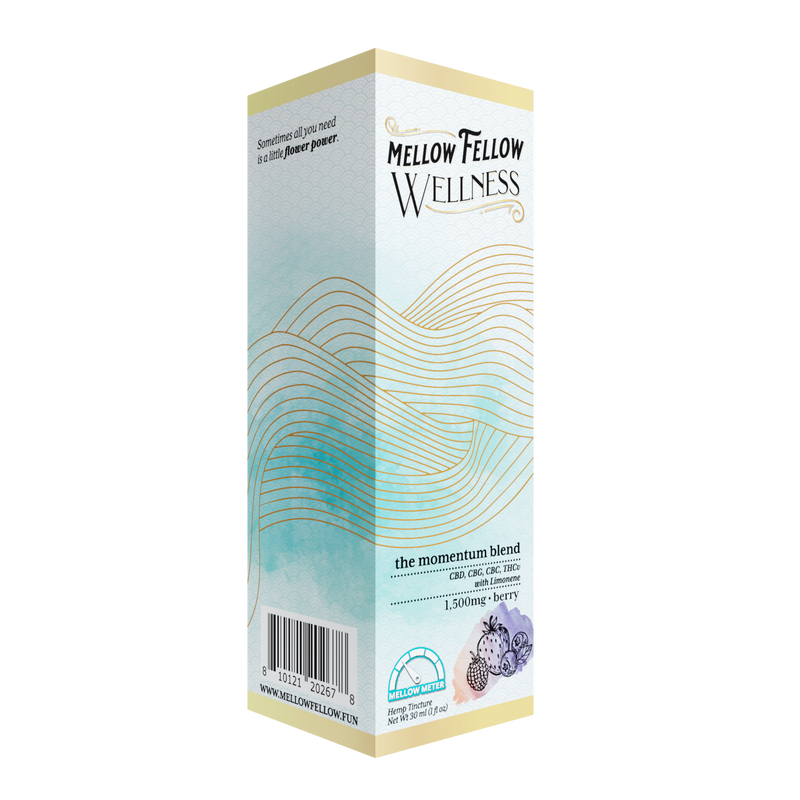 Mellow Fellow Wellness Tincture - Momentum Blend - Berry - 1500mg Best Sales Price - Edibles