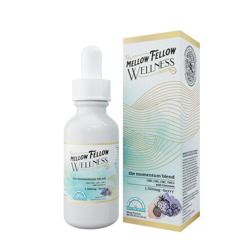 Mellow Fellow Wellness Tincture - Momentum Blend - Berry - 1500mg Best Sales Price - Edibles