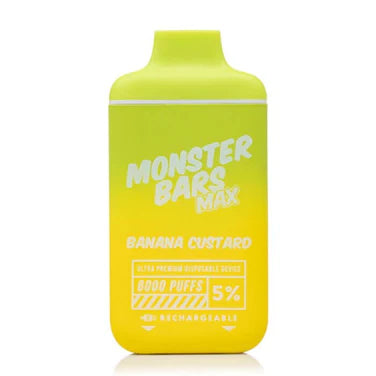 Monster Bars Max Vape 6000 Puffs Disposable Vape Kit 12ml Banana Custard price