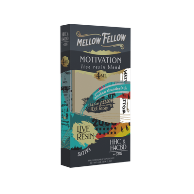 Mellow Fellow Motivation Blend 4ml Live Resin Disposable Vape Alaskan Thunderf*ck Best Sales Price - Vape Pens