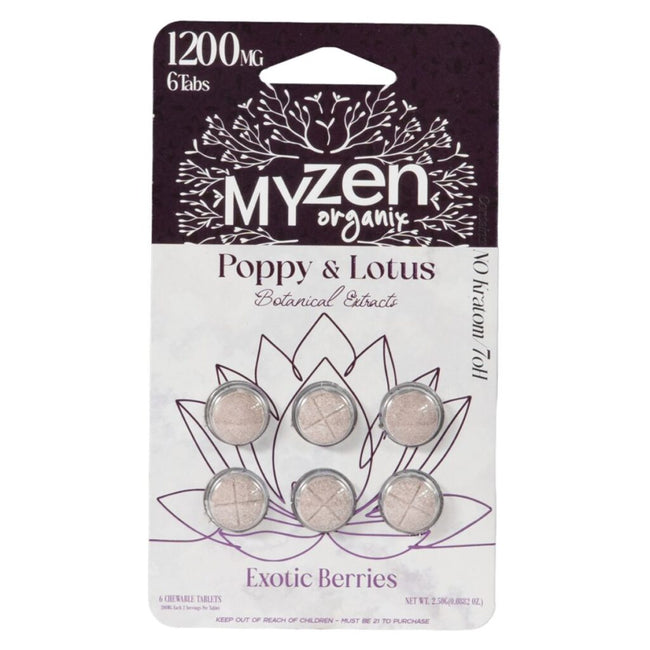 MyZen Organix Poppy & Lotus 6pk Best Sales Price - Edibles
