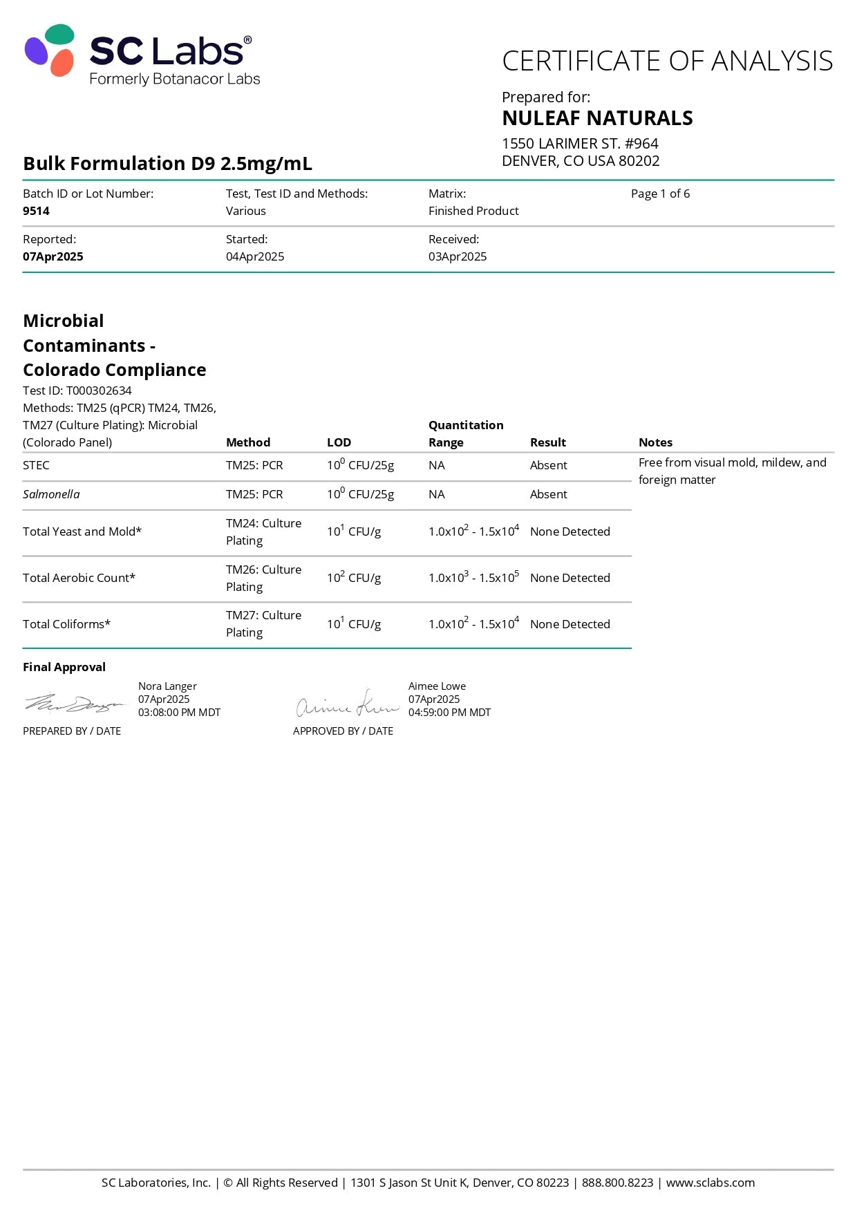 NuLeaf Naturals Delta 9 THC Oil